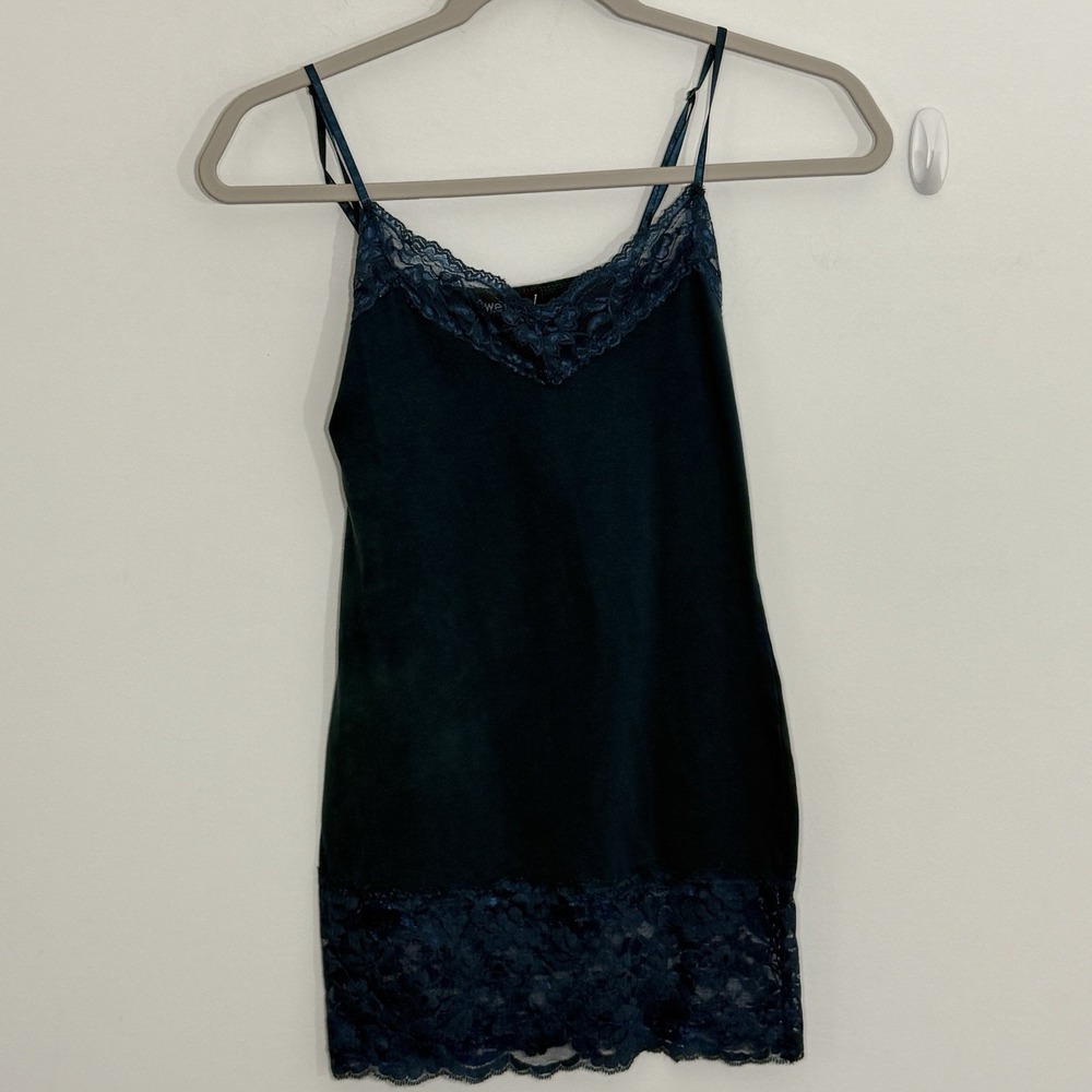 Wet Seal Womens Camisole Tank Top  Small Blue Lace Y2K Fairy Whimsigoth Layering